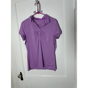 Nike Golf Tour Performance Purple Short Sleeve Athletic Polo Shirt Women's Large